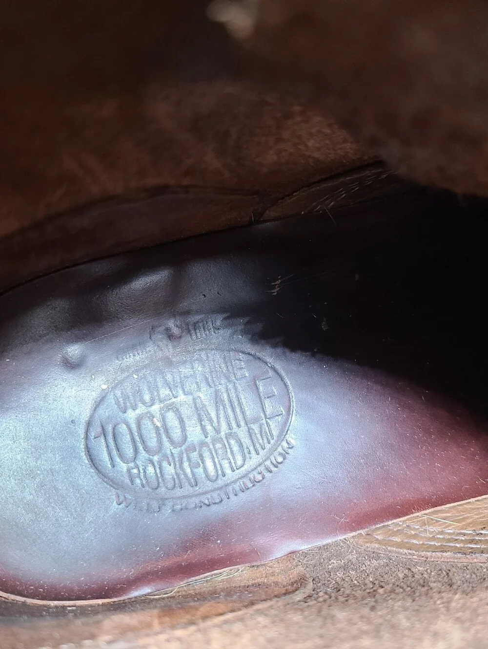 Wolverine 1000 Mile Plain Toe boots USA Made Amber Brown Men's 13 D